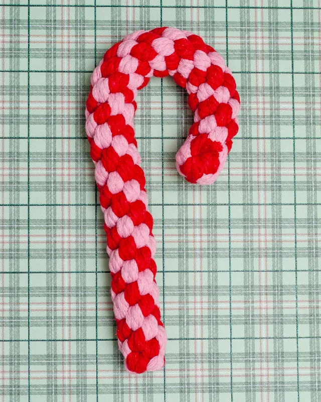 Candy Cane Dog Rope Toy